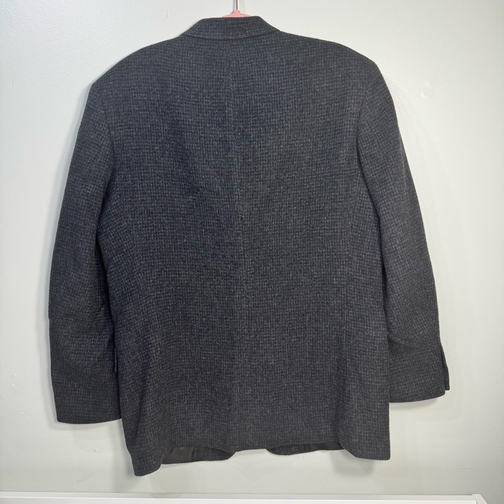 Barrington Men's Gray Houndstooth Wool‎ Camel Hair 40R Suit Jacket Blazer Coat - Picture 6 of 7